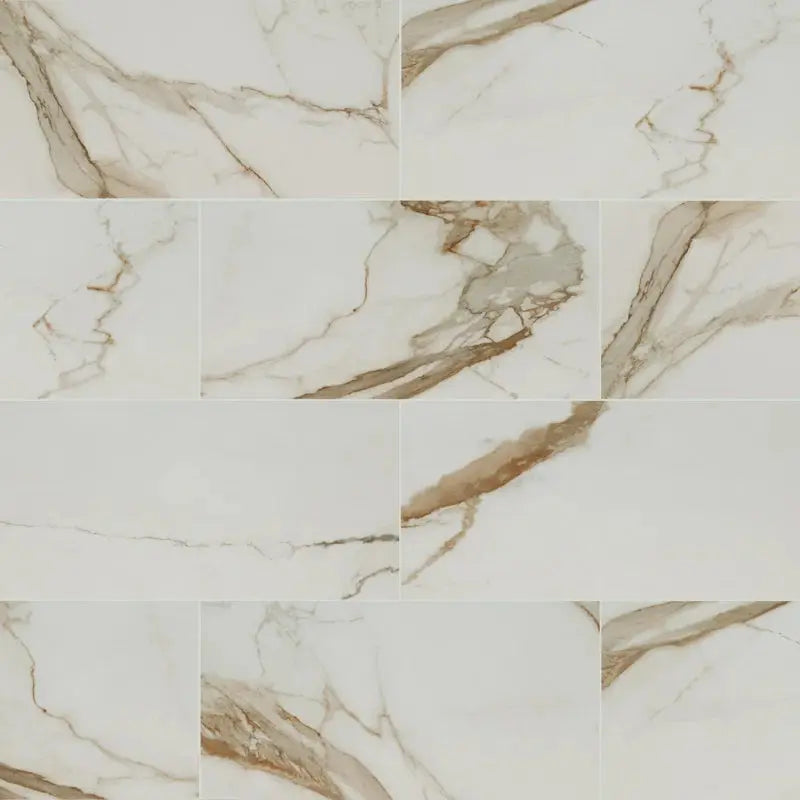 Regallo 12" X 24" Matte Porcelain Marble Look Wall & Floor Tile