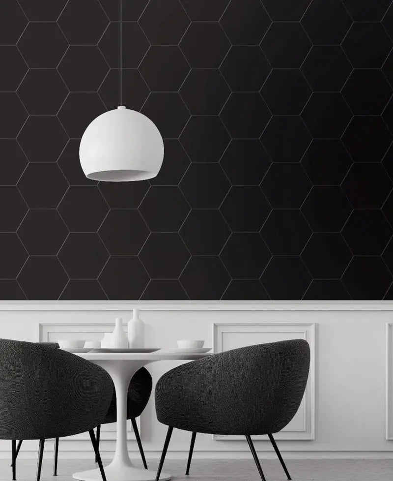 Hexley 9" X 10" Matte Porcelain Hexagon Floor and Wall Tile
