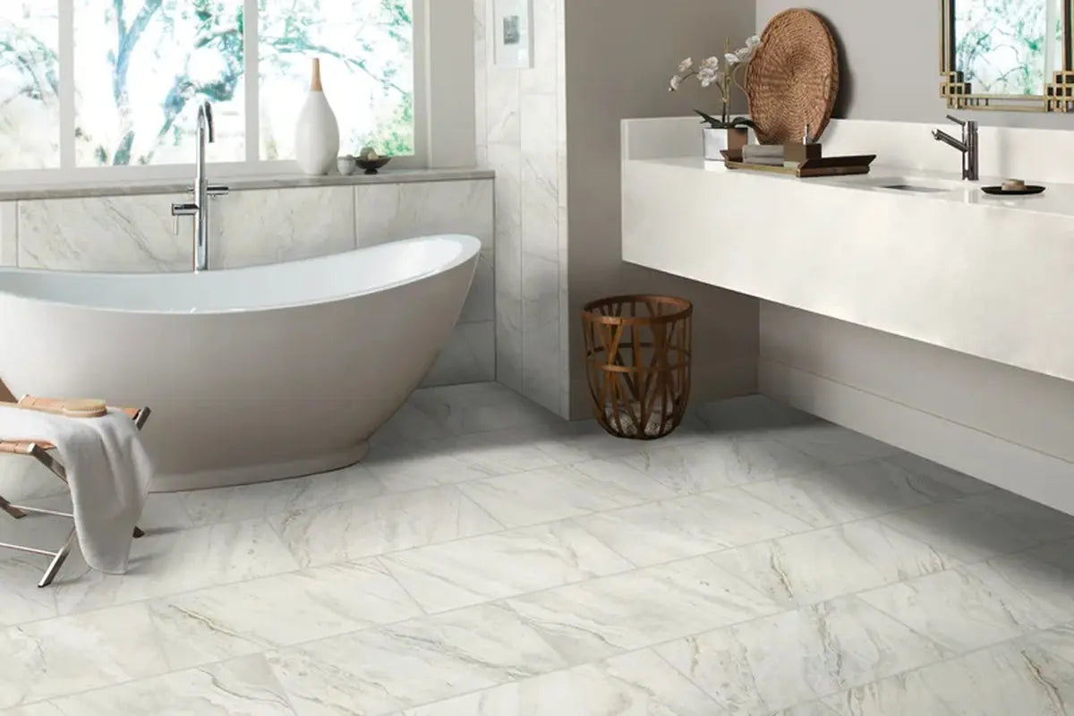 Famed 12" X 24" Porcelain Marble Look Wall & Floor Tile