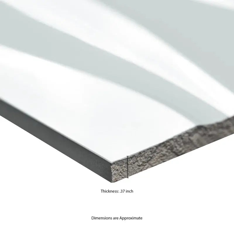 Dymo Wavy 12" X 24" Ceramic Polished Wall Tile