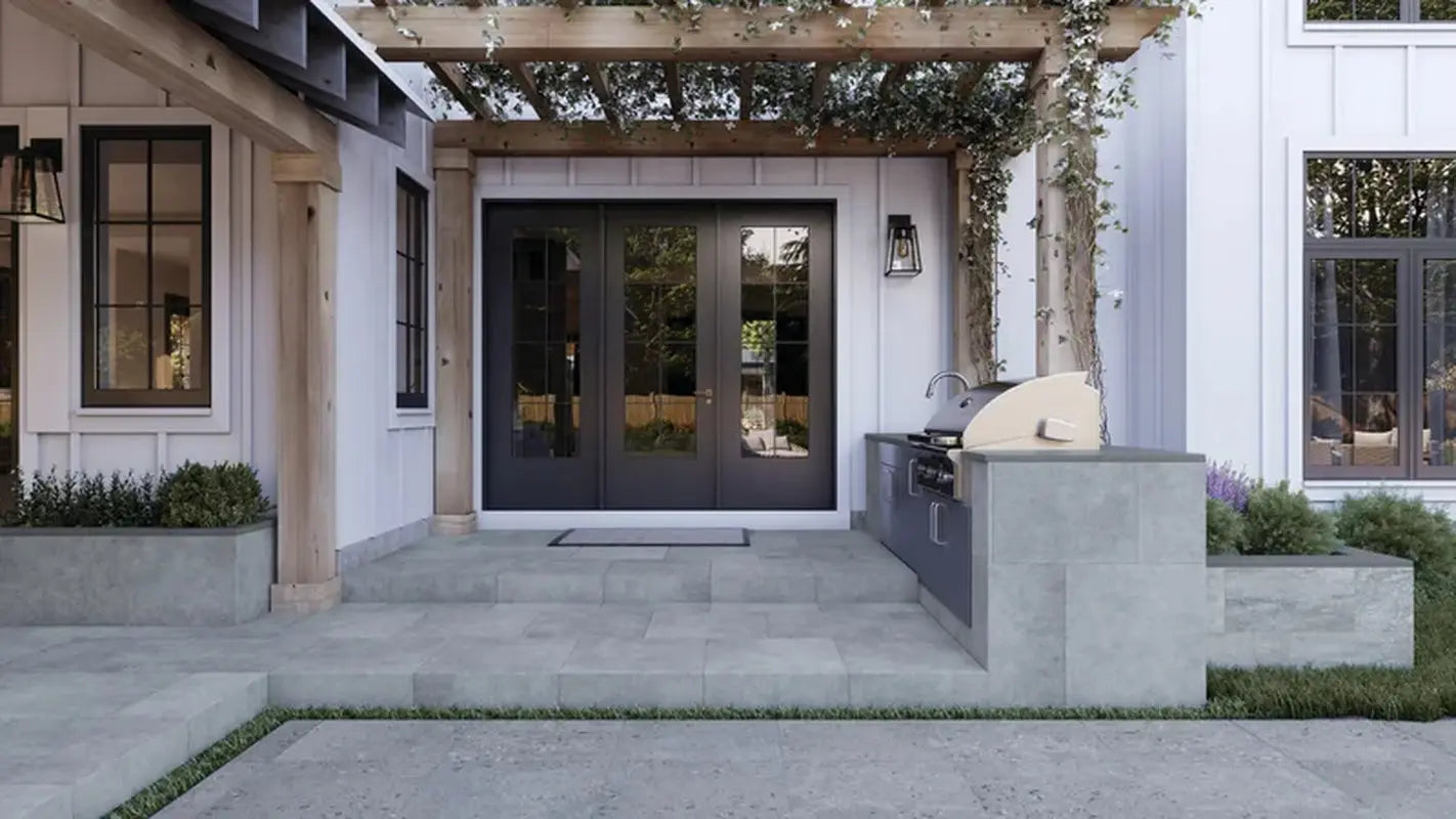 Haut Monde 24" X 24" Porcelain Concrete Look Floor Use Tile