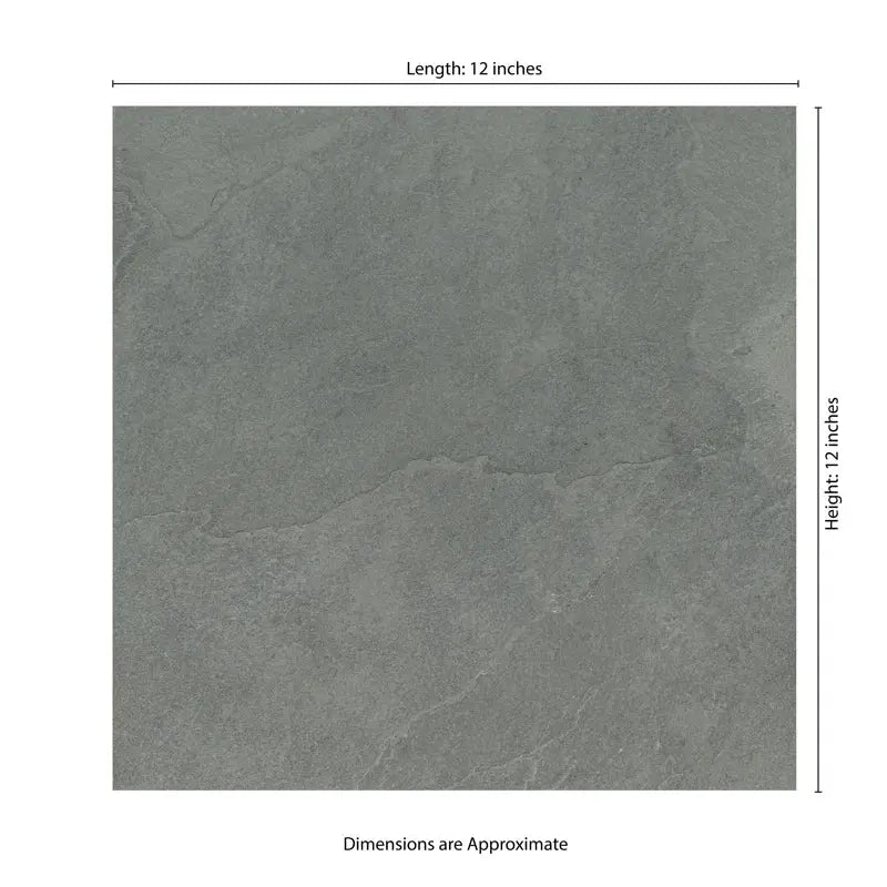 Montauk 12" X 12" Gauged Slate Floor and Wall Tile