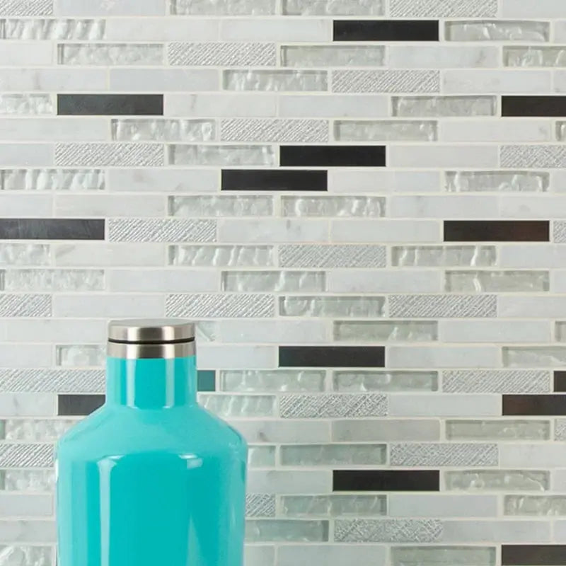 Ocean Crest Brick Pattern 1" X 3" Natural Stone Mosaic Tile