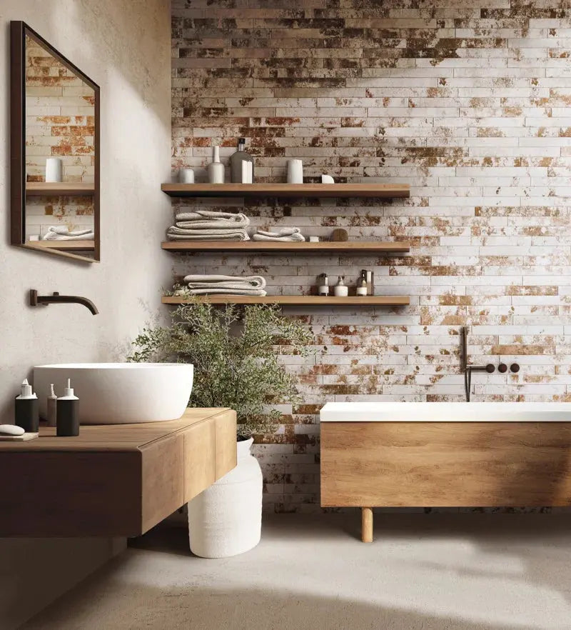 Capella Brick Look 2" X 18" Matte Porcelain Floor and Wall Tile