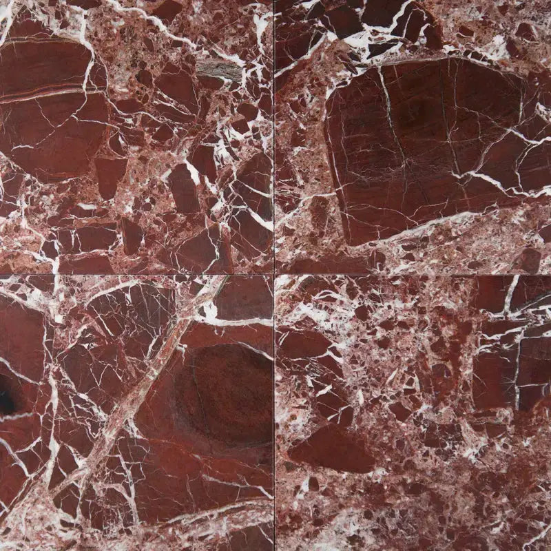 Rosso Levanto 12" X 12" Marble Stone Look Wall & Floor Tile
