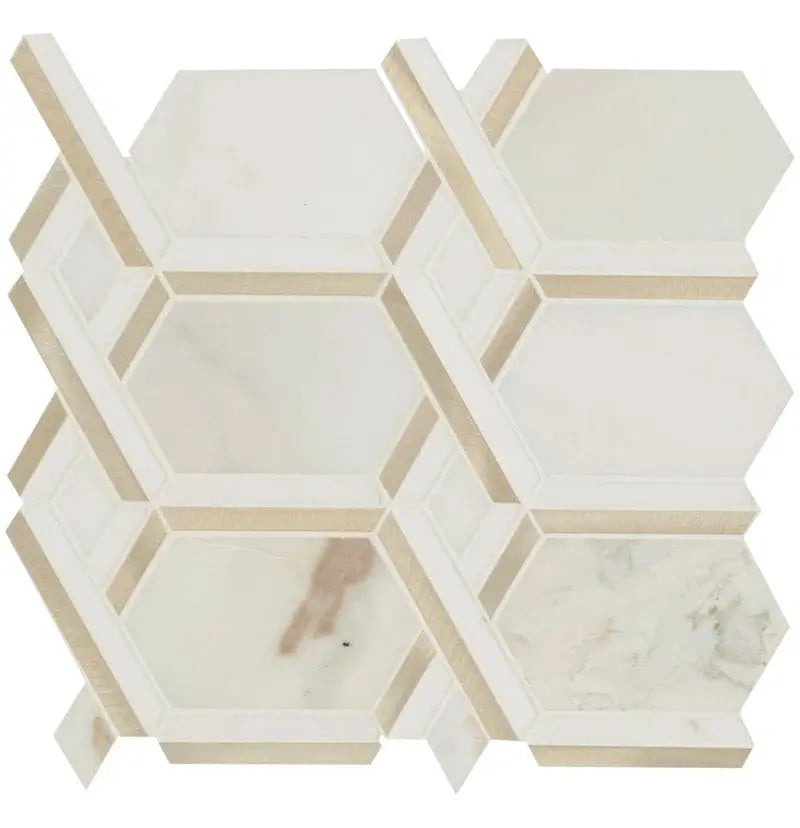 Luxor Royal 12.2" X 11.61" Grid Mosaic Wall & Floor Tile