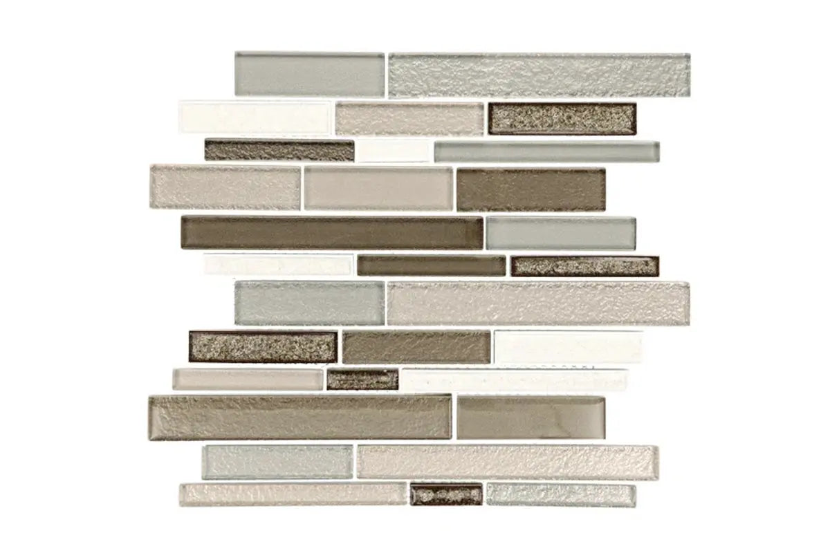 Crystal Shores 12" X 14" Glass Mosaic Tile