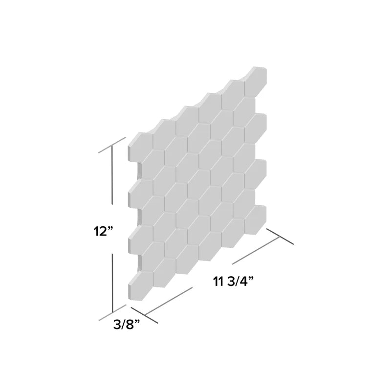 Calacatta Cressa Hex Honed 2" X 2" Marble Mosaic Tile