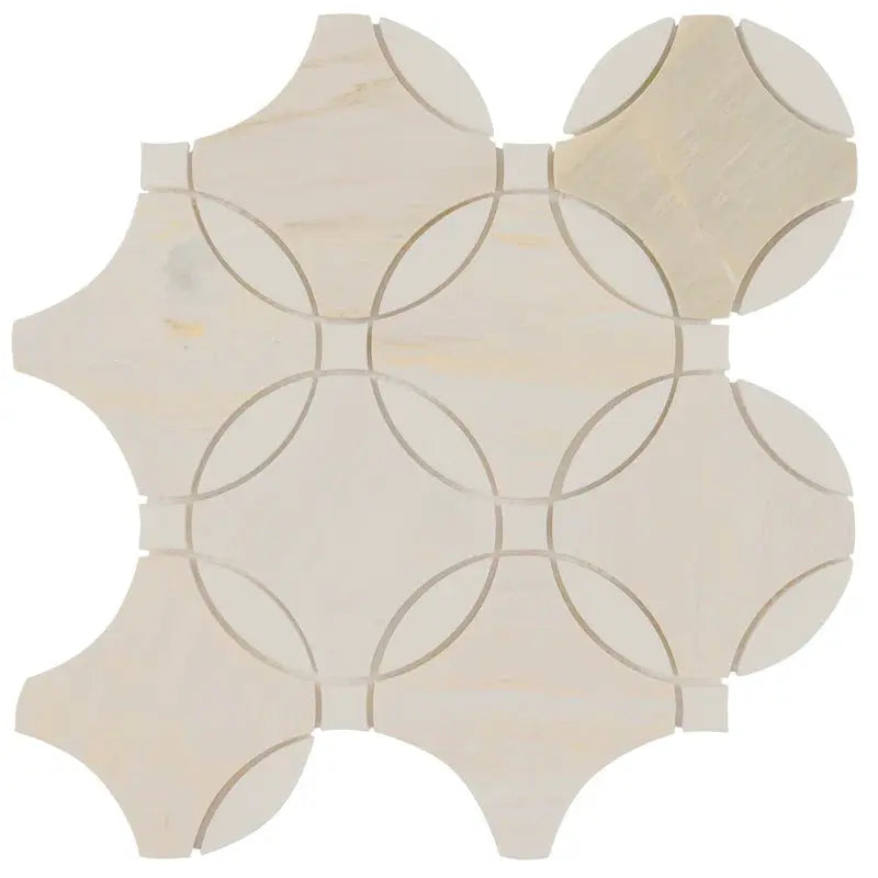 Athena Gold Lola 10.25" X 10.25" Polished Marble Mosaic Tile