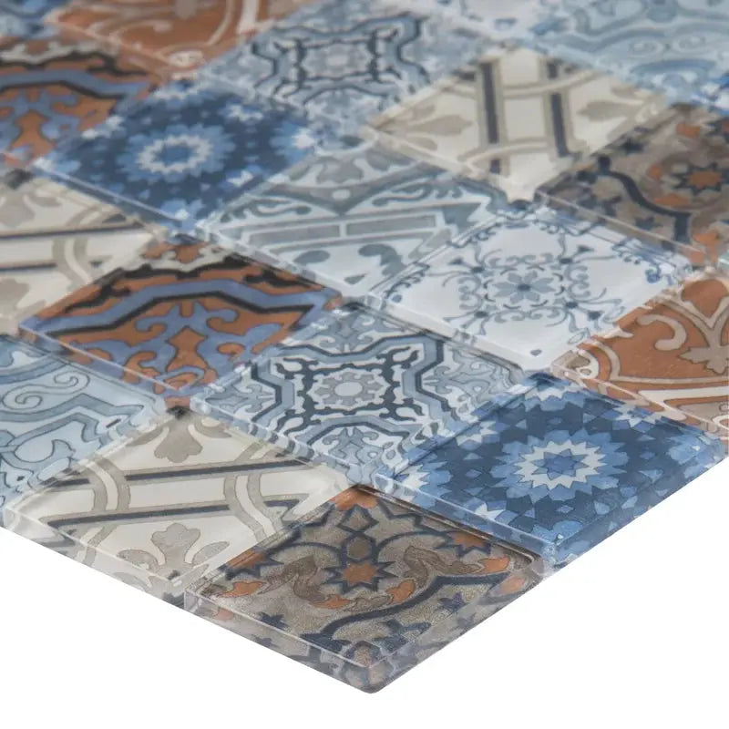 Pasadena 12" X 12" Glass Mosaic Wall Tile