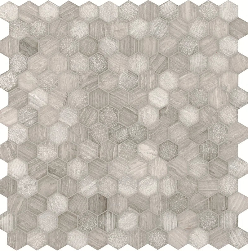 Honey Comb Hexagon 2" X 2" Marble Mosaic Tile