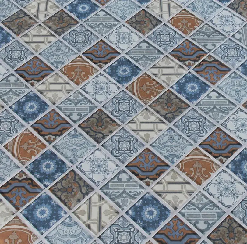 Pasadena 12" X 12" Glass Mosaic Wall Tile