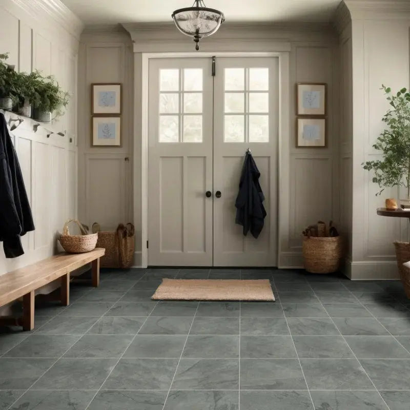 Montauk 12" X 12" Gauged Slate Floor and Wall Tile