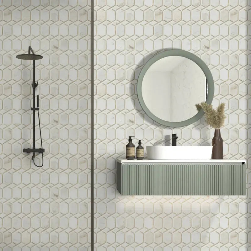 Luxor Royal 12.2" X 11.61" Grid Mosaic Wall & Floor Tile