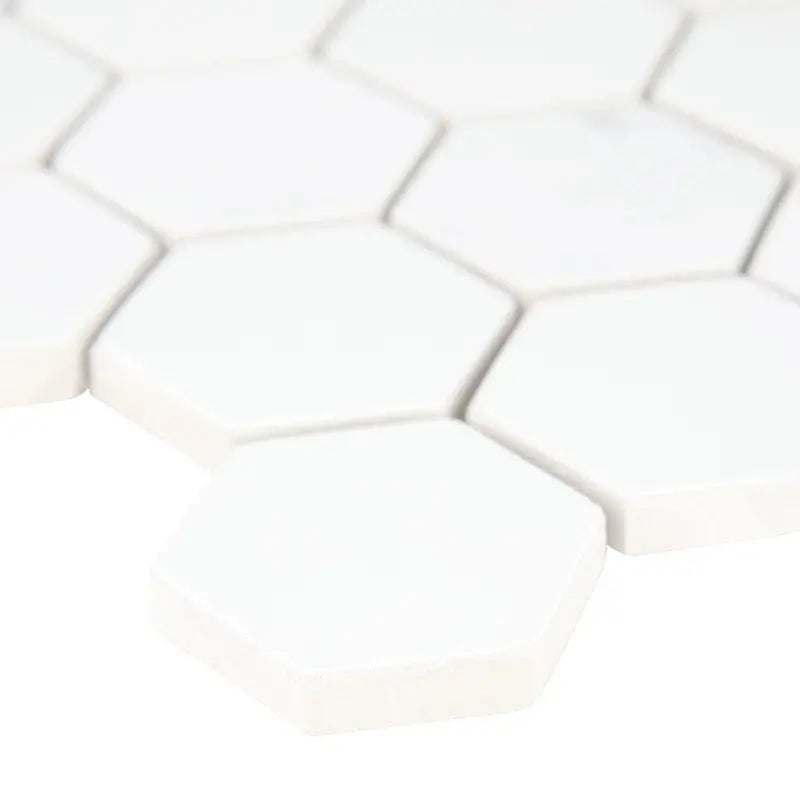 Carrara 2" X 2" Porcelain Honeycomb Mosaic Wall & Floor Tile