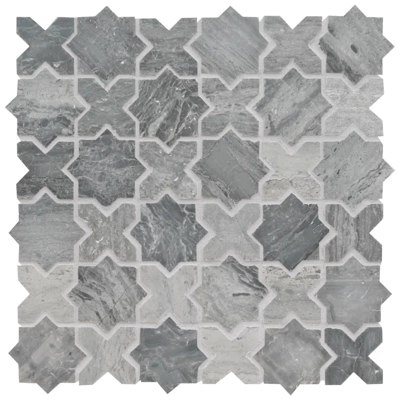 Montague 11.81" X 11.81" Marble Mosaic Sheet Wall & Floor Tile