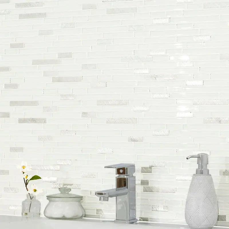 Lucid Sky Metal/Glass Mosaic Sheet Wall Tile