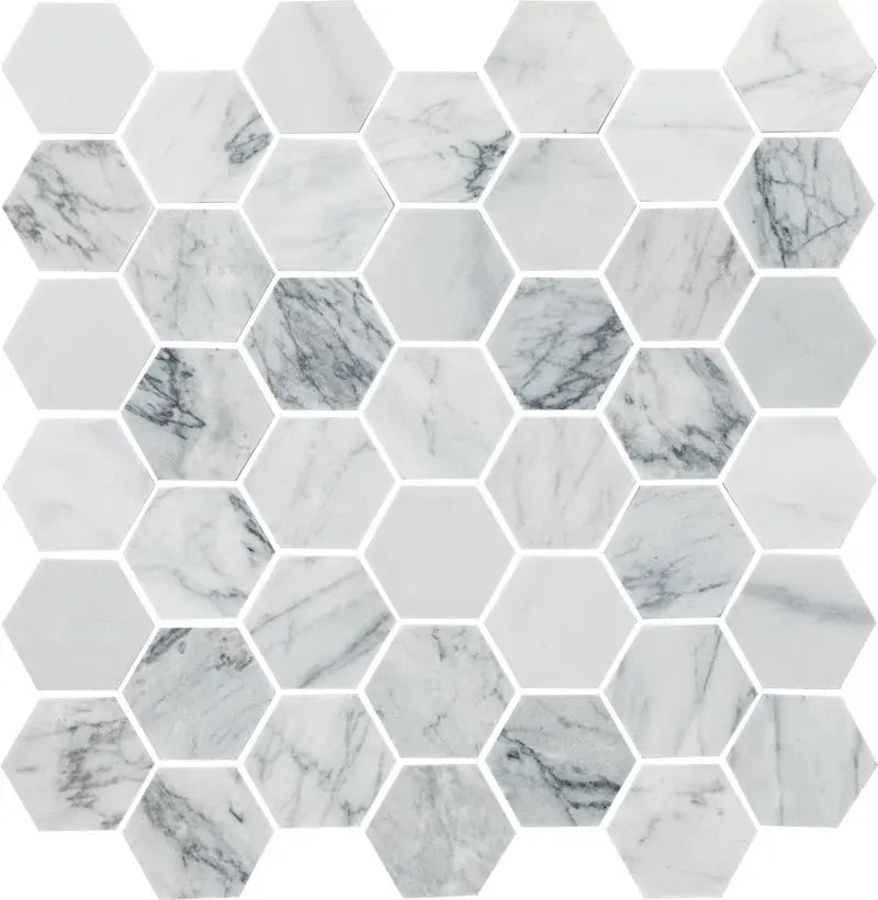 Raine 13" X 13" Natural Stone Honey Comb Mosaic Wall Tile