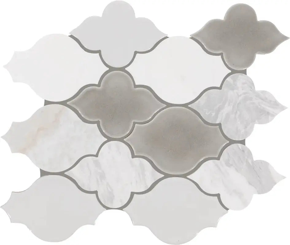 Raine 13" X 11" Natural Stone Arabesque Mosaic Wall Tile