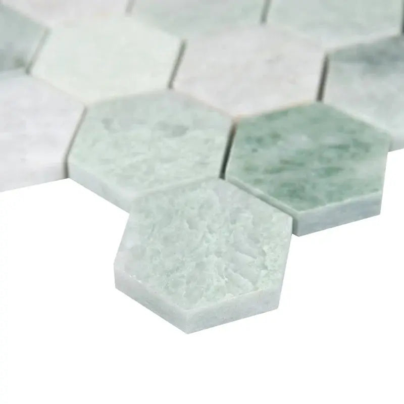 Icelandic 2" X 2" Marble Honeycomb Mosaic Wall & Floor Tile