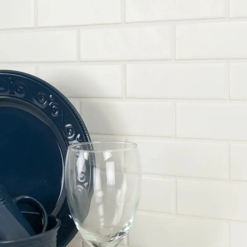 Retro Bianco Brick 2" X 6" Porcelain Mosaic Tile