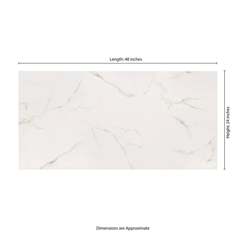 Kaya Calacatta Lucca 24" X 48" Polished Porcelain Marble Look Wall & Floor Tile