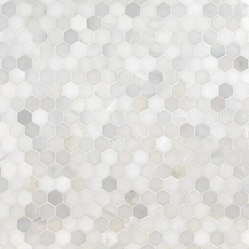 Greecian White Hexagon 11.75 X 12 Polished Marble Mosaic Tile