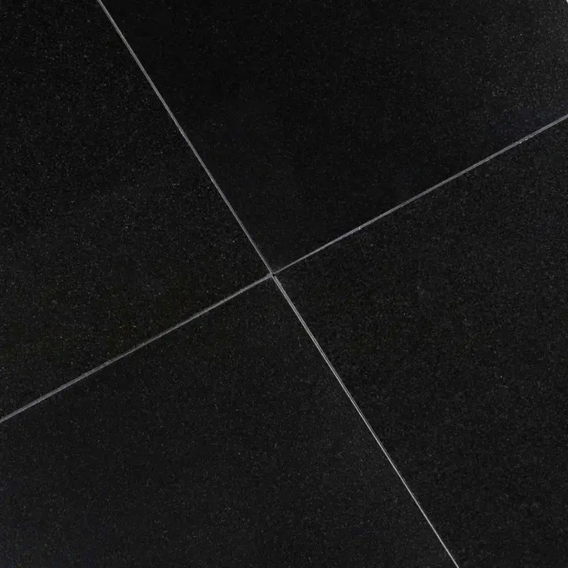 Premium 12" X 12" Granite Field Tile in Black