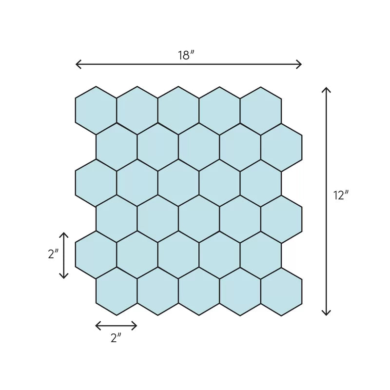 Honey Comb Hexagon 2" X 2" Marble Mosaic Tile