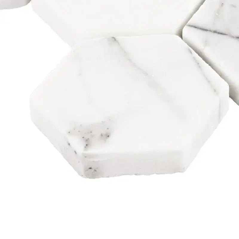 Natural Stone Marble Venetian Calacatta 2" Hexagon Mosaic