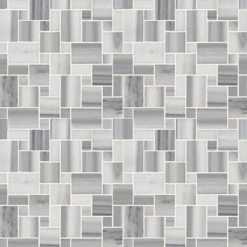 Bergamo Magic Random Sized Marble Mosaic Tile