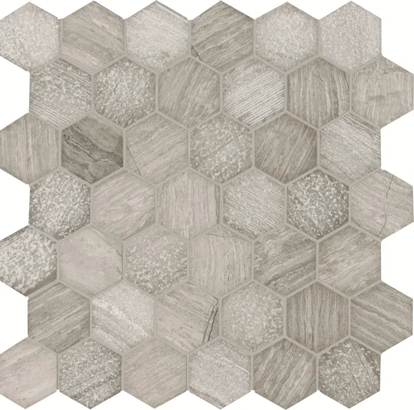 Honey Comb Hexagon 2" X 2" Marble Mosaic Tile