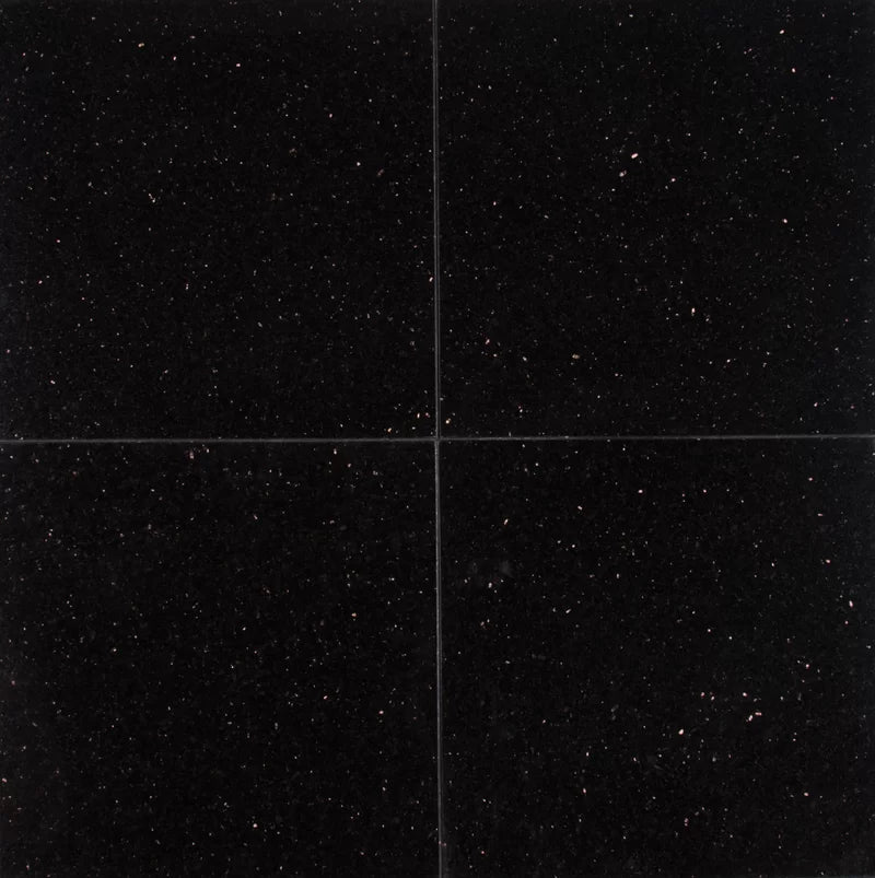 Black Galaxy 12" X 12" Granite Wall & Floor Tile