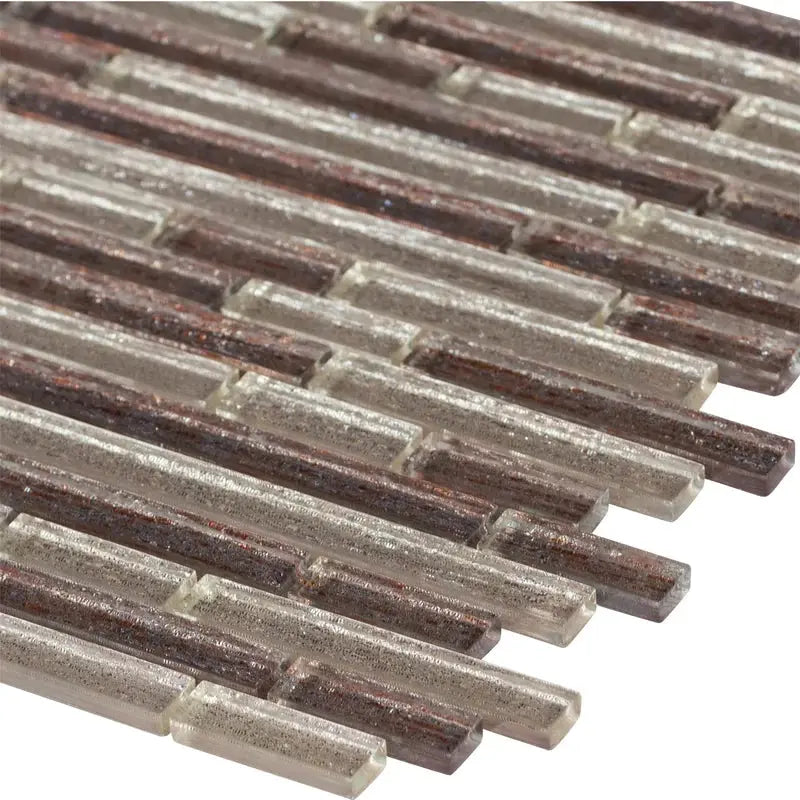 Luxe Interlocking Random Sized Glass Mosaic Tile