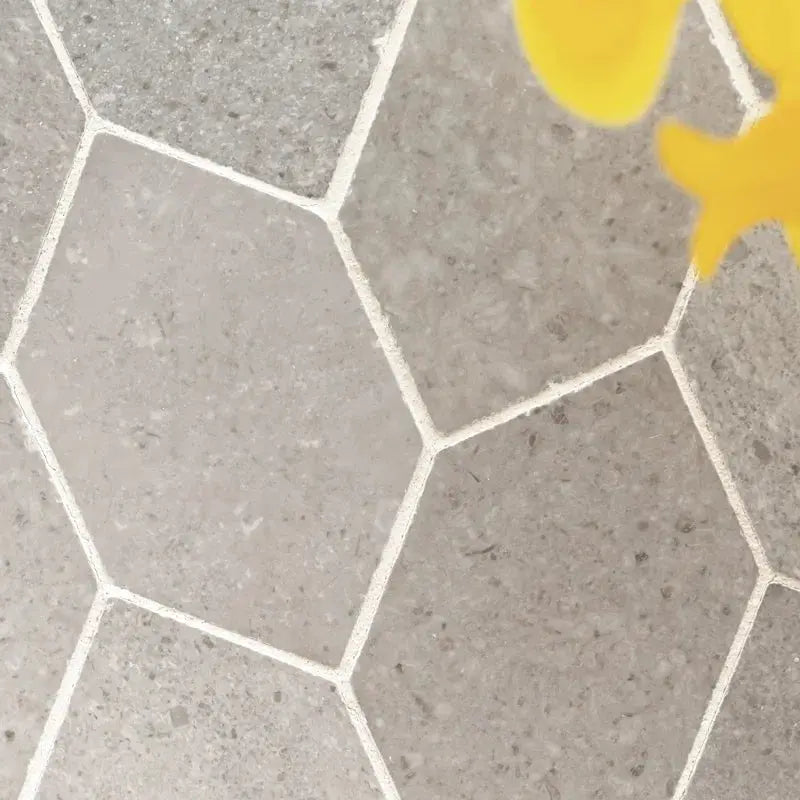 Lilly Pad 11.15" X 12.60" Honed Limestone Mesh-Mounted Mosaic Floor and Wall Tile