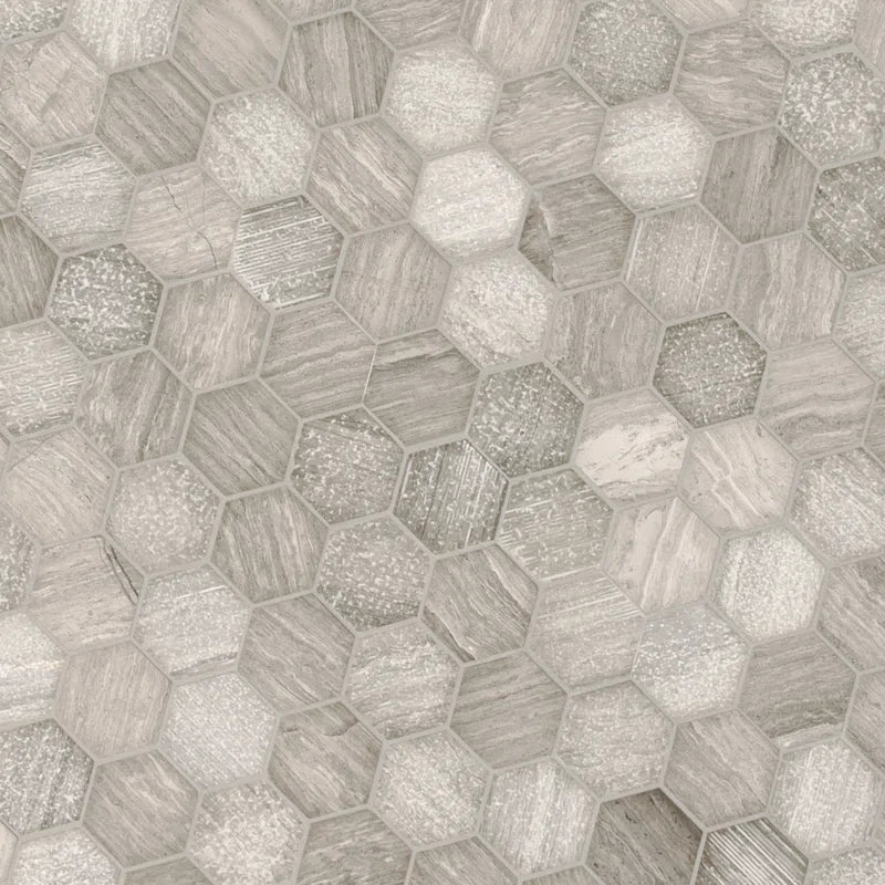 Honey Comb Hexagon 2" X 2" Marble Mosaic Tile