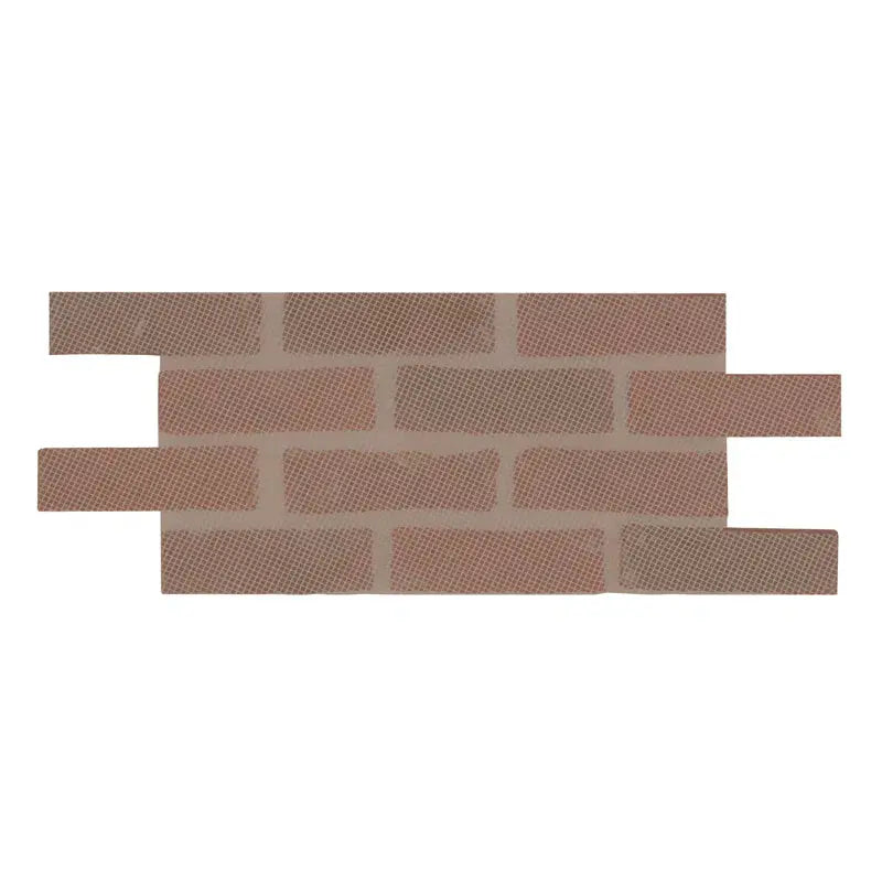 Artisanbrik 10.5" X 28" Textured Clay Brick Mesh-Mounted Mosaic Floor & Wall Tile