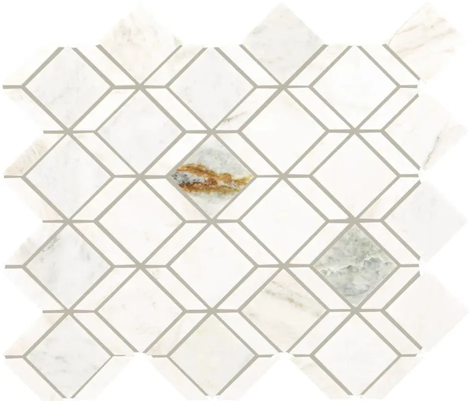 Raine 12" X 14" Natural Stone Grid Mosaic Wall Tile
