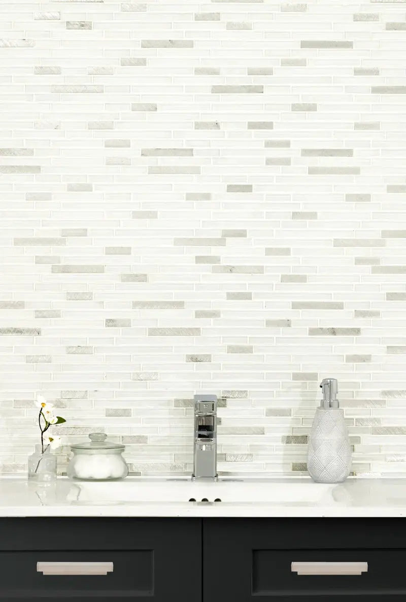 Lucid Sky Metal/Glass Mosaic Sheet Wall Tile