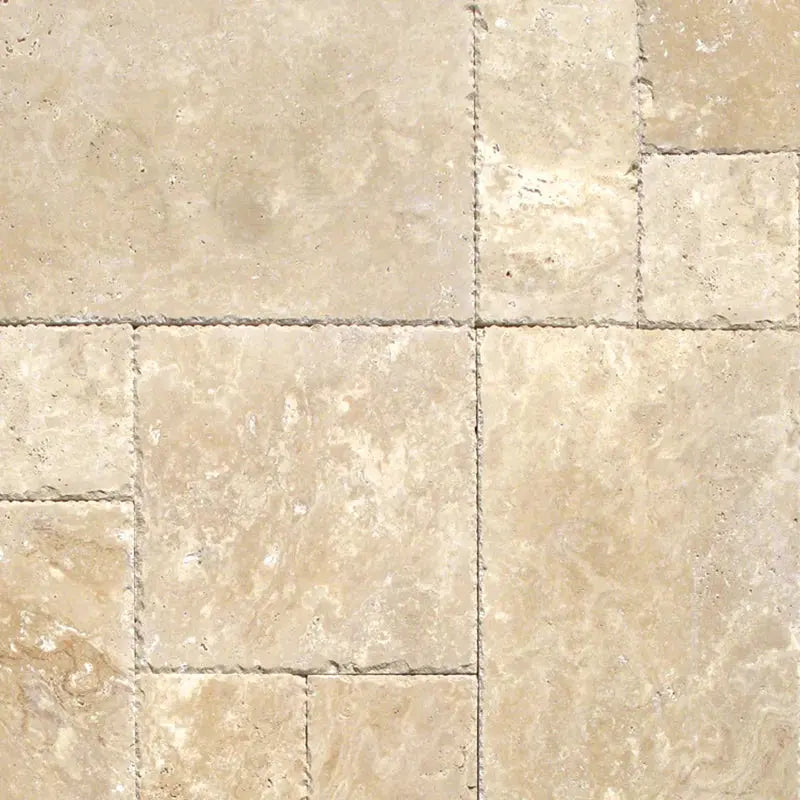 Tuscany Beige Pattern Honed-Unfilled-Chipped-Brushed Travertine Floor and Wall Tile (16 Sq Ft)