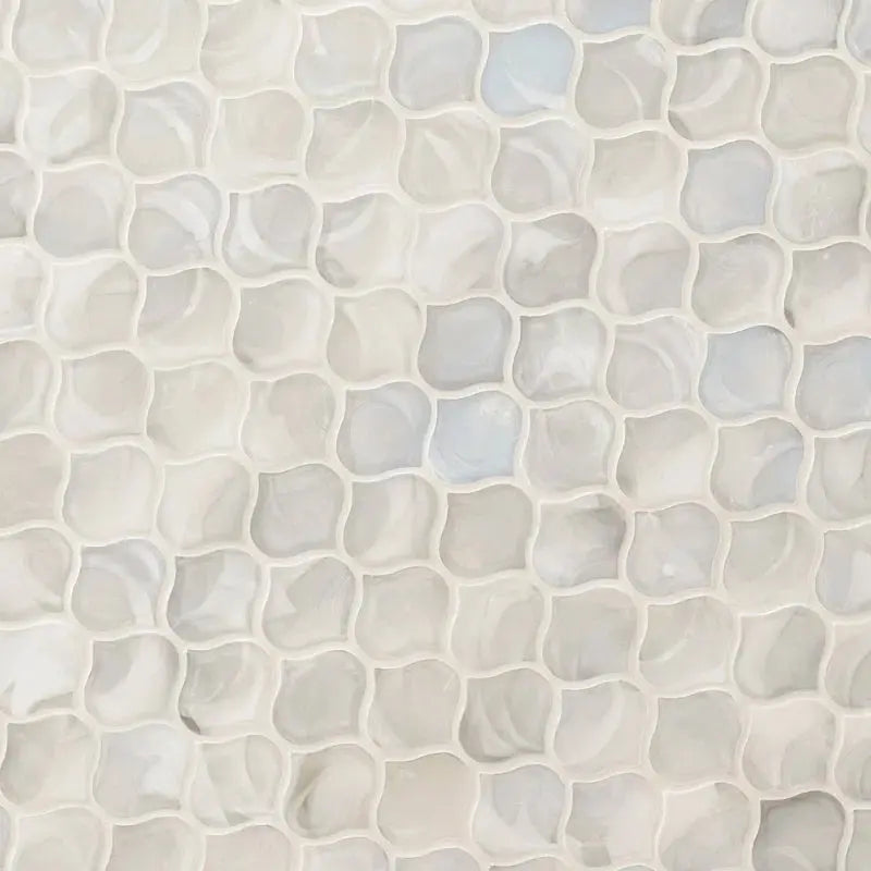 Pearla Arabesque 10"X10.2" Glass Mesh Mounted Mosaic Wall Tile