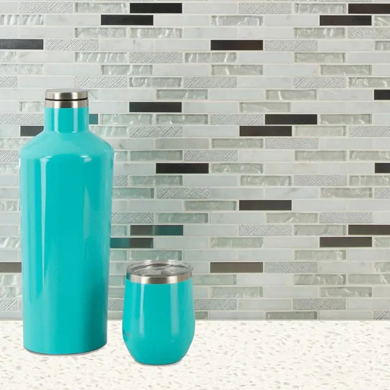 Ocean Crest Brick Pattern 1" X 3" Natural Stone Mosaic Tile