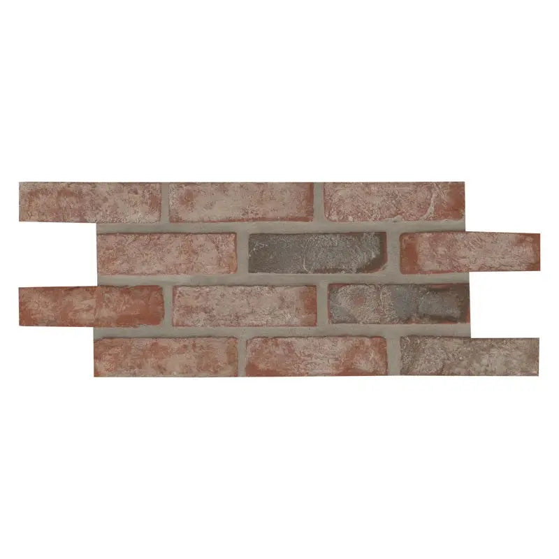 Artisanbrik 10.5" X 28" Textured Clay Brick Mesh-Mounted Mosaic Floor & Wall Tile