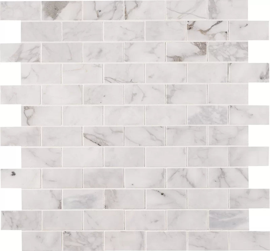 Calacatta Cressa 2" X 4" Honed Marble Wall & Floor Tile