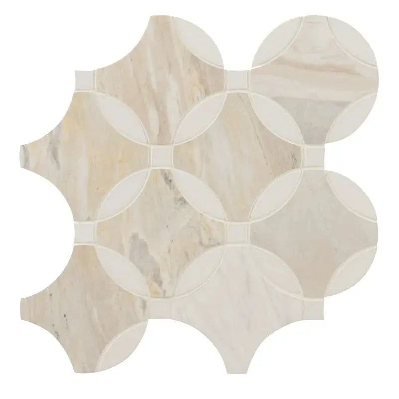 Athena Gold Lola 10.25" X 10.25" Polished Marble Mosaic Tile