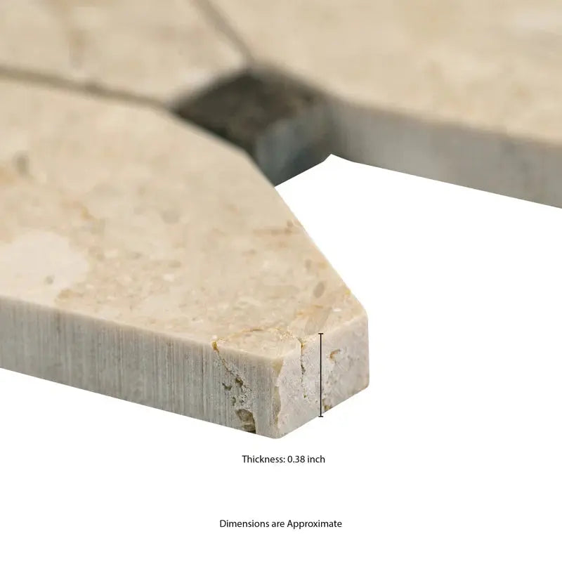 Valencia Blend Elongated Octagon 12.25 In. X 15 In. Polished Marble Mosaic Floor and Wall Tile