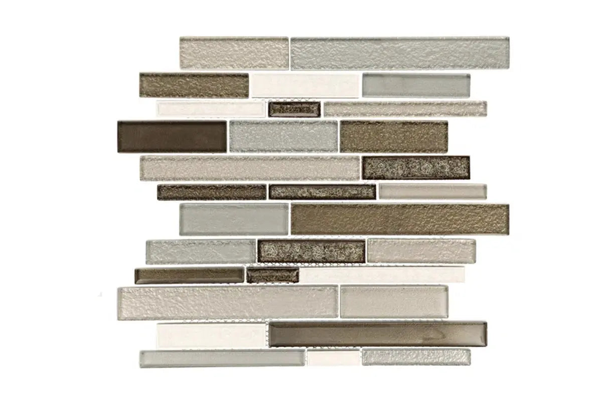 Crystal Shores 12" X 14" Glass Mosaic Tile