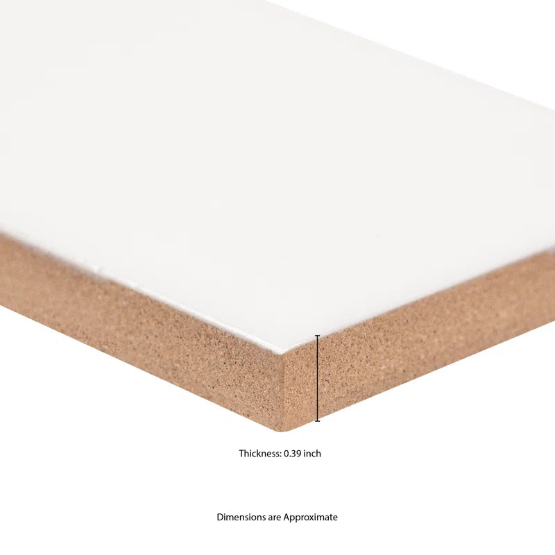 Metro White 3" X 6" Glossy Ceramic Wall Tile