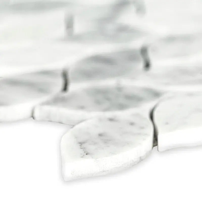 Carrara White Blanco 11.62" X 13.38" Honed Marble Mosaic Tile