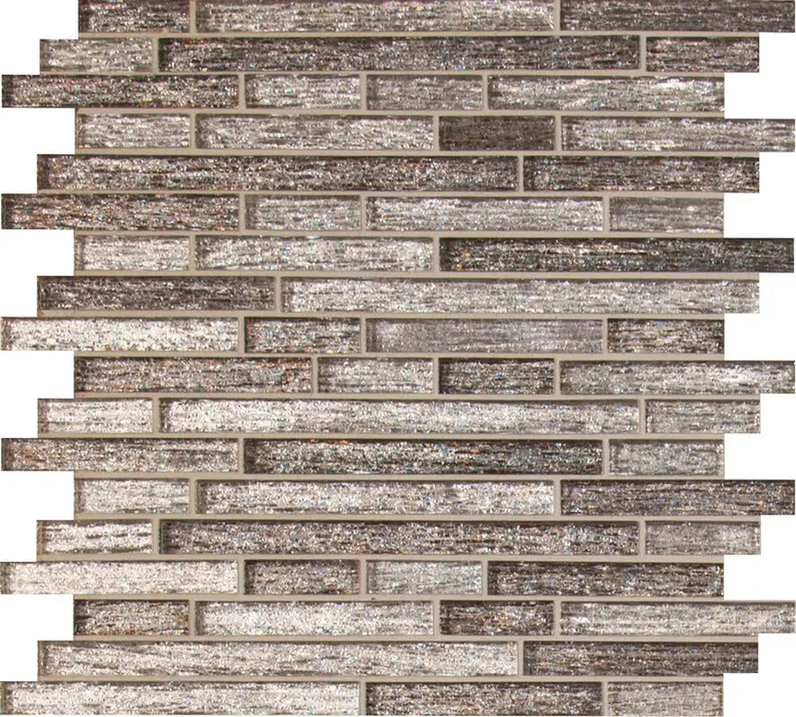 Luxe Interlocking Random Sized Glass Mosaic Tile